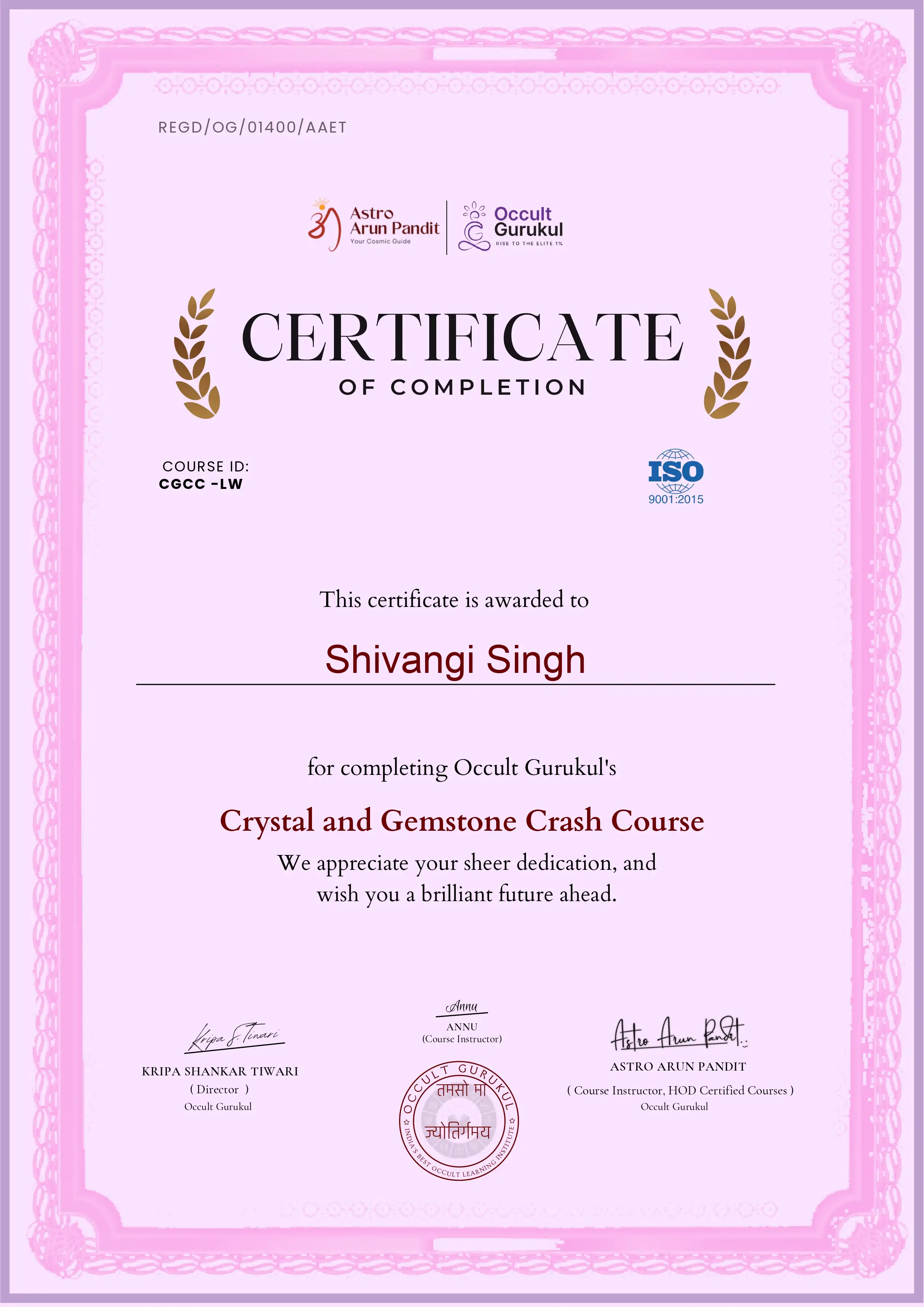 Crystal & GemStone Healing Science